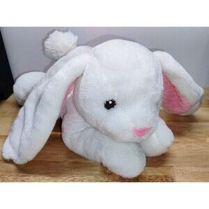 Spark Create Imagine Plush Bunny Rabbit 12” Crinkle Ears Rattle White